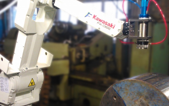 Lazerinio prilydymo robotas